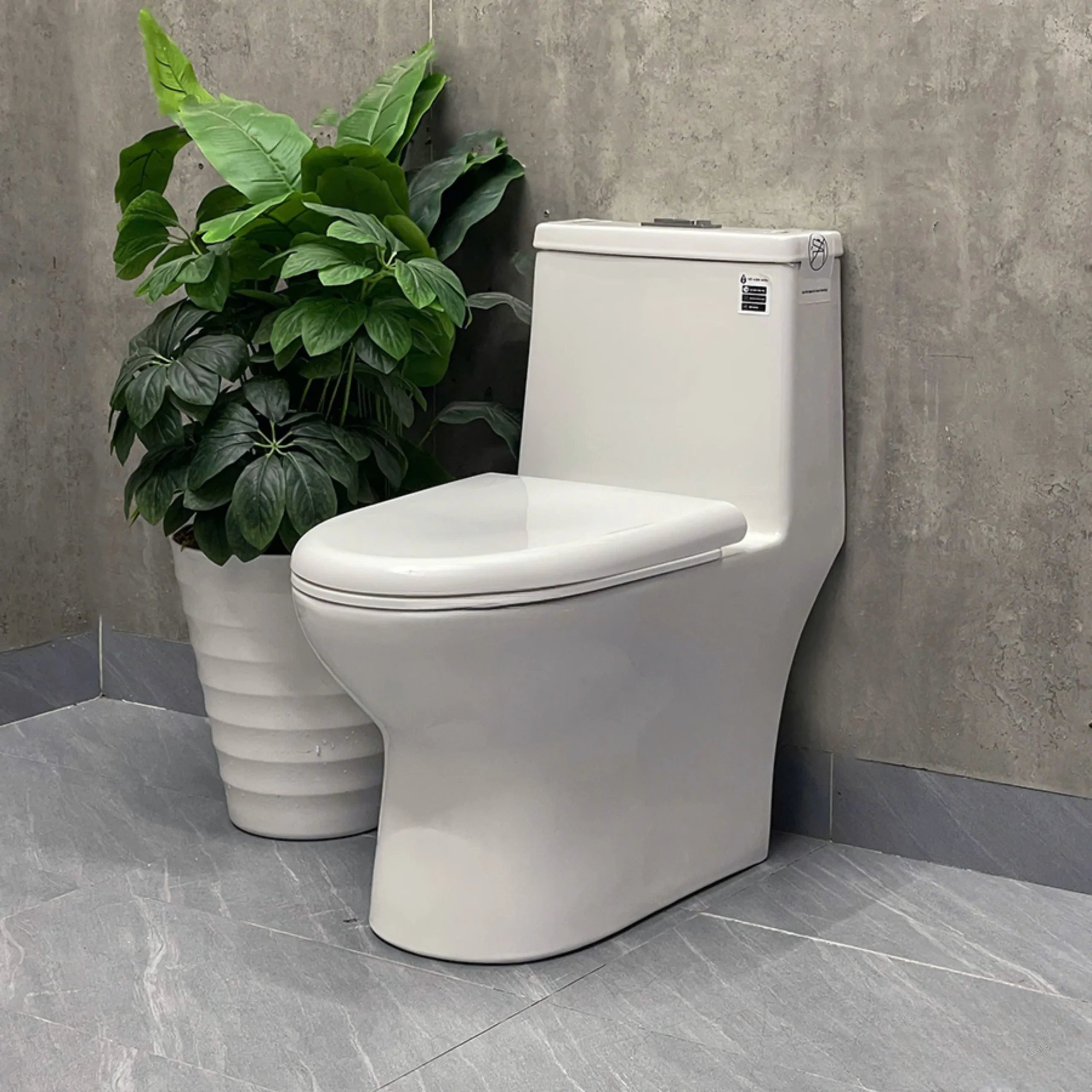 Bồn Cầu 1 Khối Trắng ST-BC191