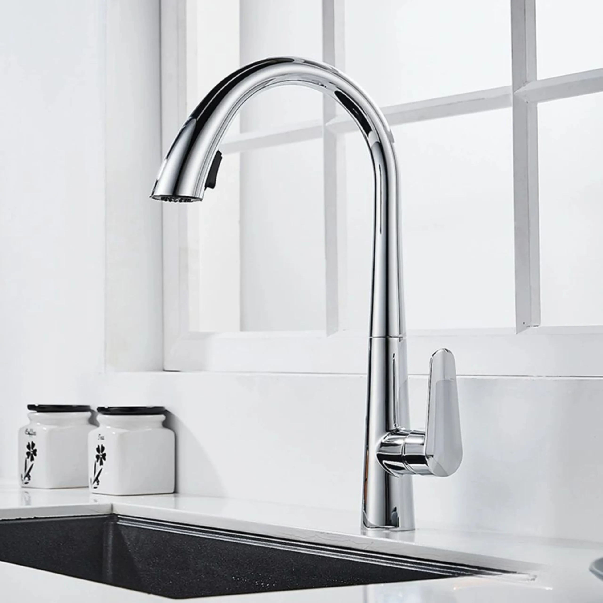 Vòi Rửa Chén Nóng lạnh Dây Rút Inox 304 ST-6344