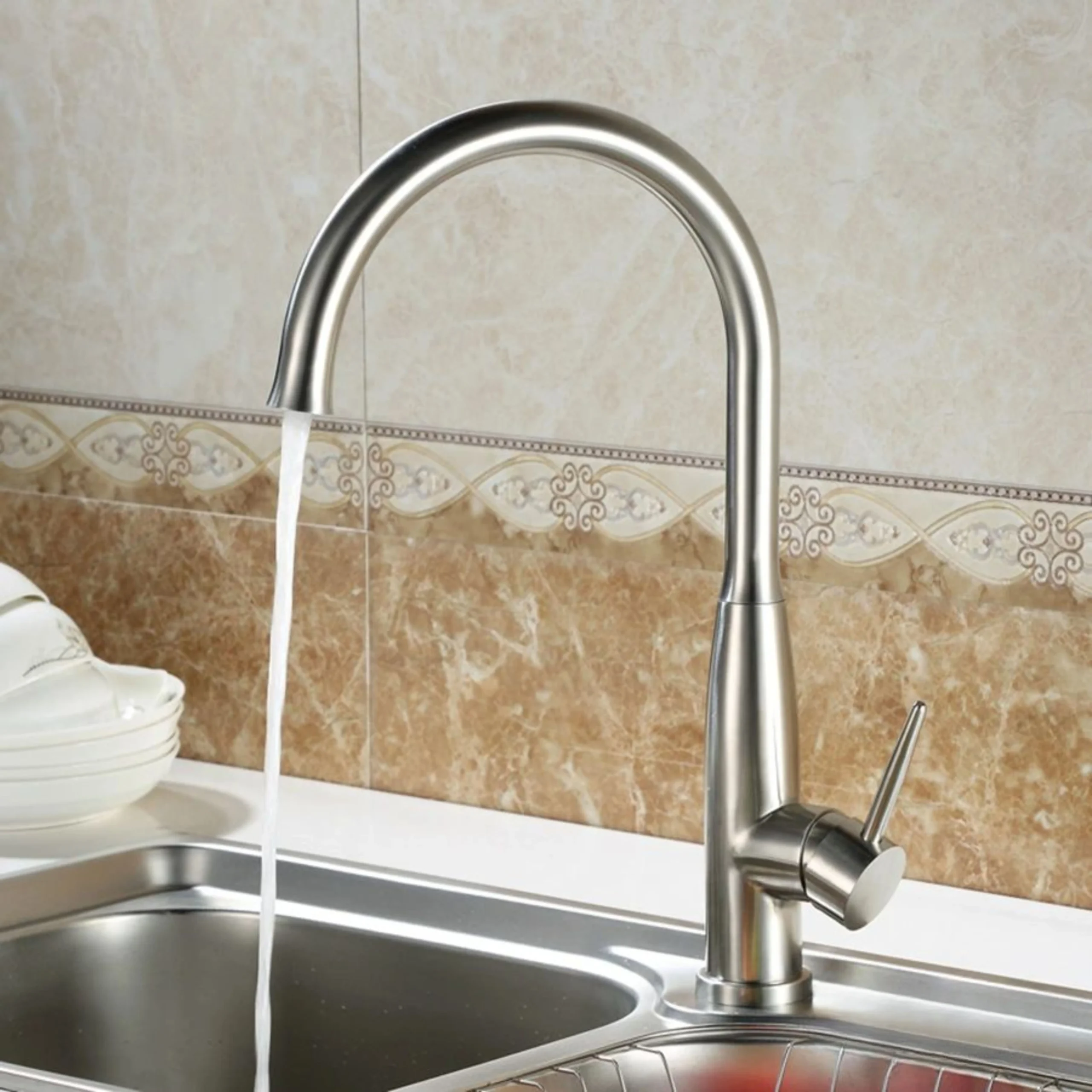 Vòi Rửa Chén Nóng Lạnh Inox 304 Cao Cấp ST-6345