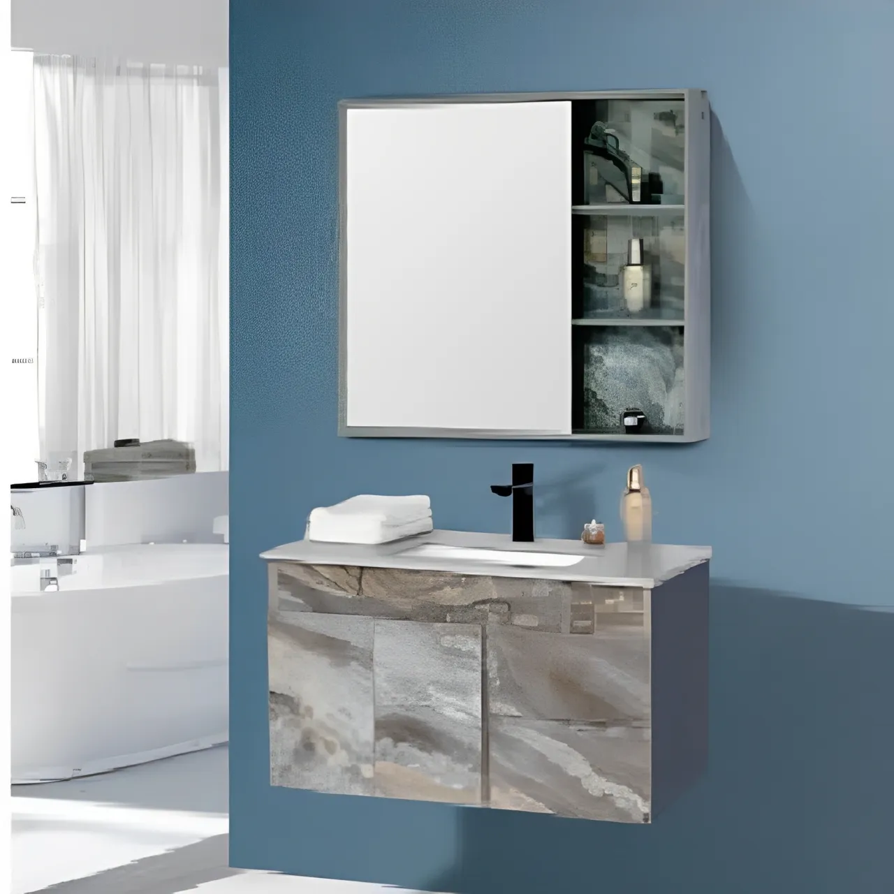 Tủ Lavabo nhựa PVC Cao Cấp ST-T7820