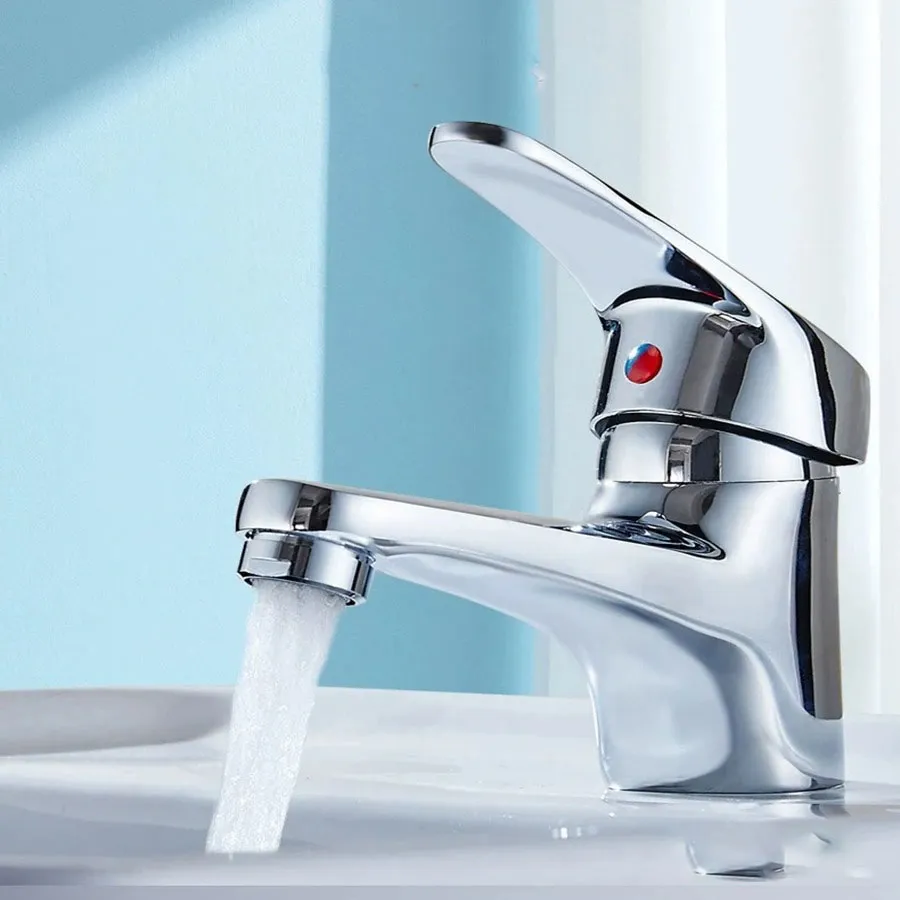 Vòi Lavabo Nóng Lạnh Đồng Thau Mạ Crome ST-5225