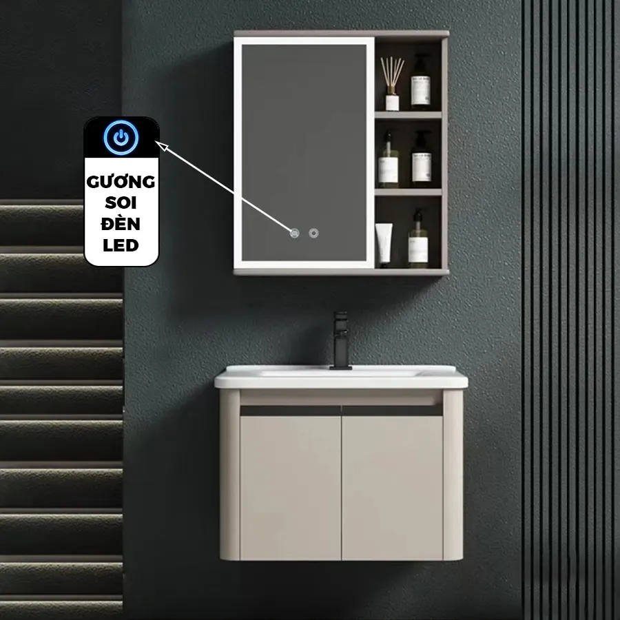 Tủ Lavabo Nhà Tắm Thông Minh Nhôm ST-TN7616