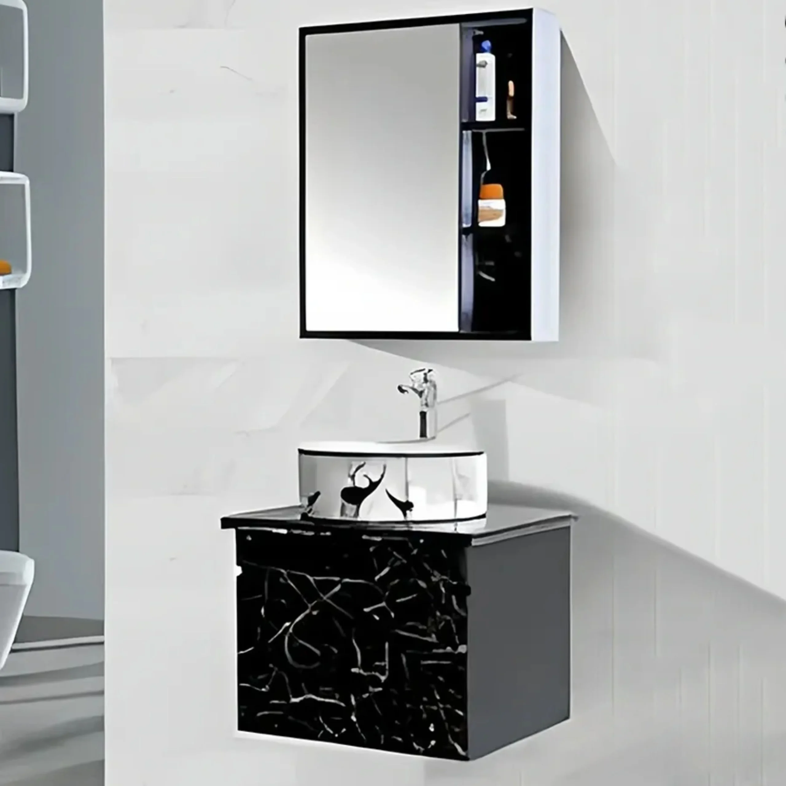 Tủ Lavabo Phòng Tắm Nhựa PVC Cao Cấp ST-T7617