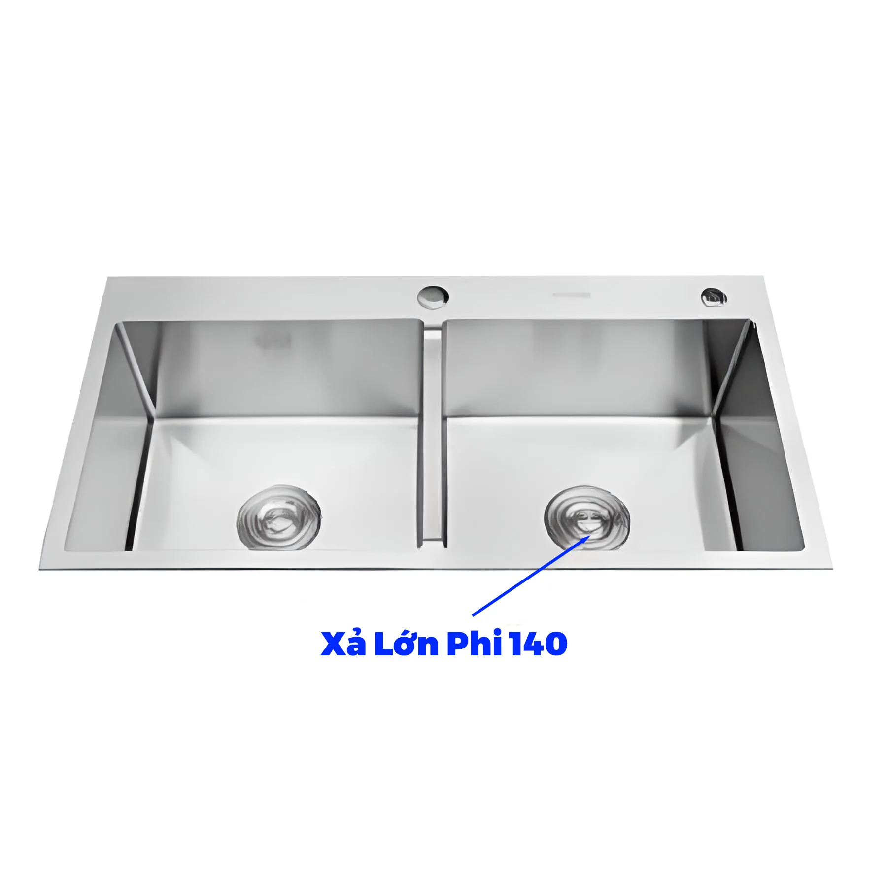 Chậu Rửa Chén 2 Hố Inox 304 Phi Xả 140 ST-C44