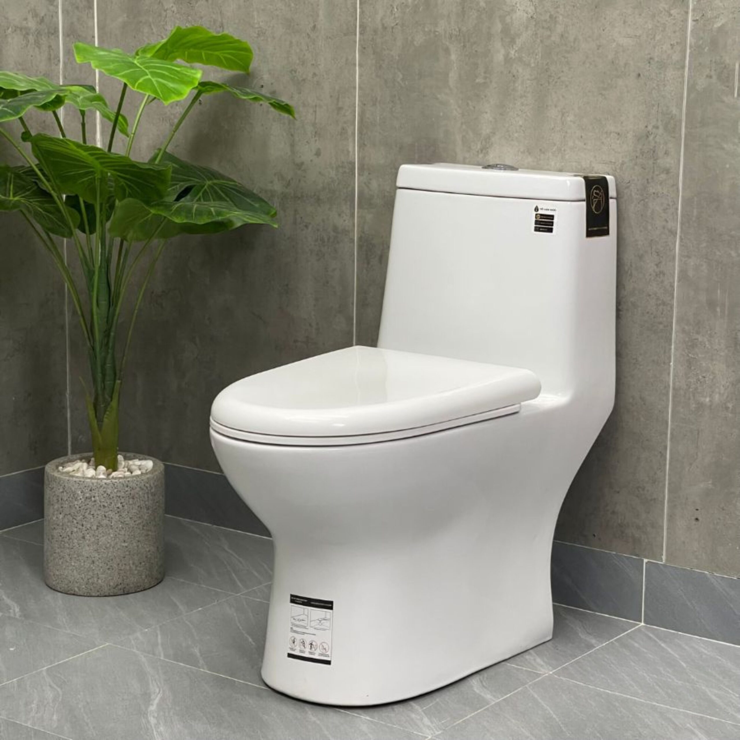 Bồn Cầu 1 Khối Màu Trắng ST-BC307