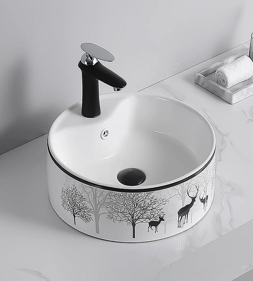 Lavabo Tròn Con Hươu ST-LA07H
