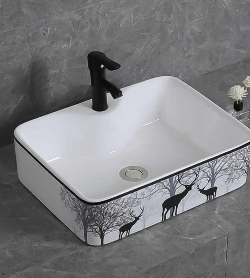 Lavabo Vuông Hình Hươu ST-LA08H