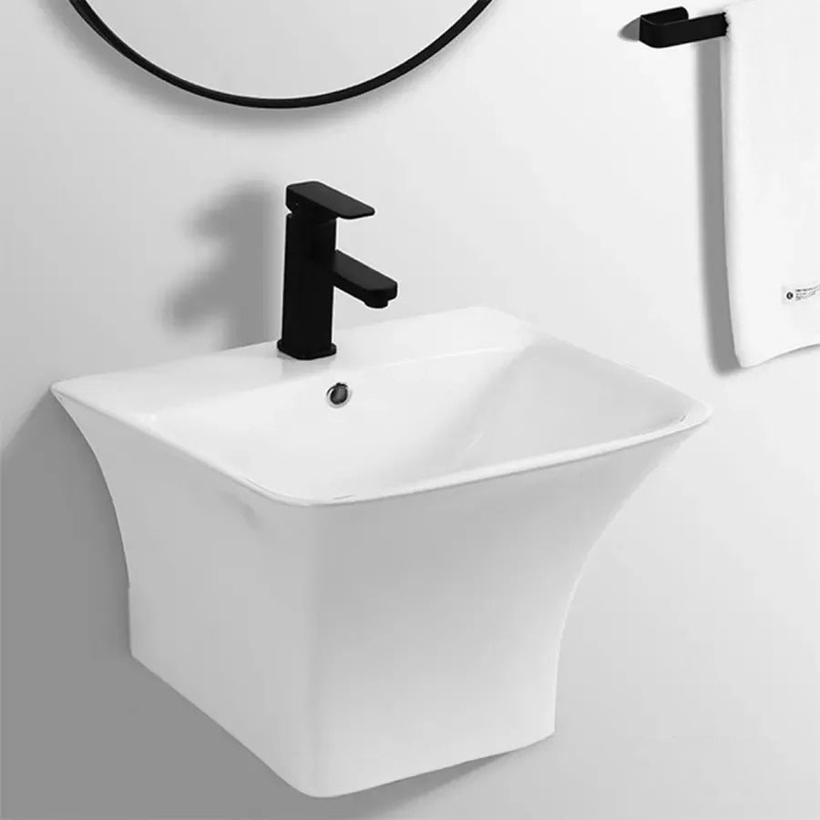 Lavabo Treo Tường Kiểu Vuông Trắng ST-LA55