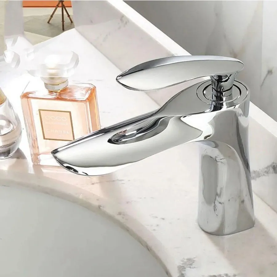 Vòi Lavabo Nóng Lạnh Đồng Thau Mạ Crome ST-5202T