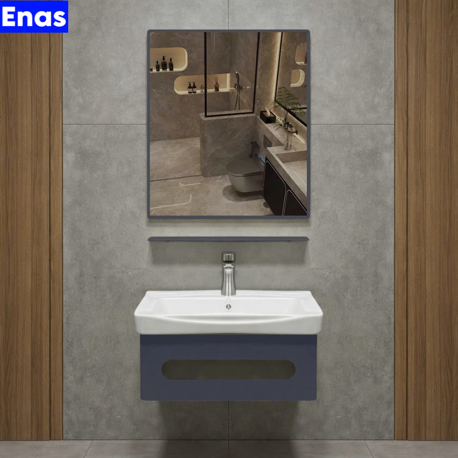 Tủ Lavabo Màu Xám Inox 304 Sơn Tĩnh Điện T5S11